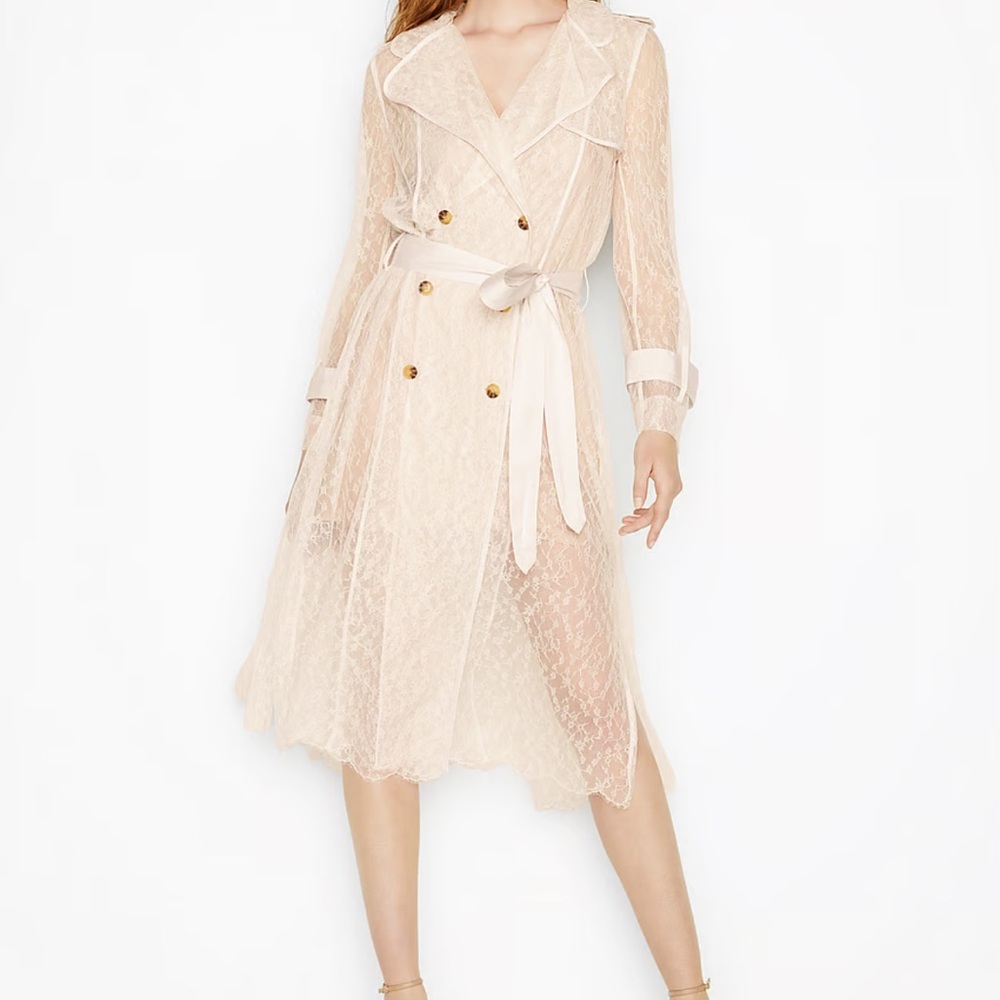 Victorias Secret Beige Lace Trench Coat